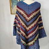 Vintage hand crochet poncho one size