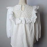 Boho Bird white cotton blouse size 8