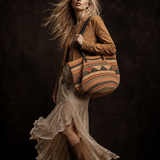 Woven Tribal Print Tote Bag