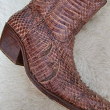 Kitsch Melbourne Genuine Snakeskin Cowboy Boots – Size 39