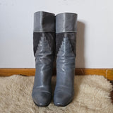 Vintage Italian Leather Western Boots – Size 35.5