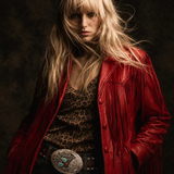 Handcrafted Western Leather Belt with Turquoise Buckle
