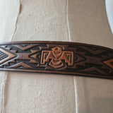 vintage usa tooled leather thunderbird belt – size 32