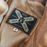 Vintage Vera Pelle Leather &amp; Denim Jacket | Size M