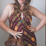 Vintage Tooled Leather Drawstring Bag