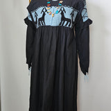 Vintage Mexican Cotton Dress – Handwoven Deer Detail