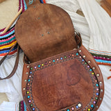 1970s Hand-Tooled Leather Bag – Hand Painted