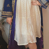 Royal Blue & Gold Embroidered Vintage Robe Coat – Bohemian Queen Energy M/L