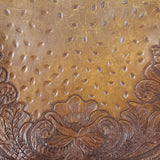 Vintage Tooled Leather Floral Crossbody Bag