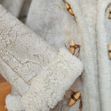 Vintage Shearling Sheepskin Coat – Rustic Cream 8/10