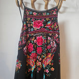 Spell Hotel Paradisio strappy dress in jet colourway S