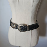 Brighton Heart Concho Woven Leather Belt – small