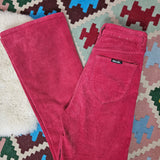 Rolla’s ruby red corduroy high rise Dusters bootcut jeans – size 26 (au 8)