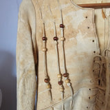 Vintage 1970s Suede Beaded Lace-Up Jacket – One of a Kind