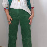 Vintage Mexican Cotton Embroidered Blouse M/L