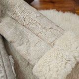 Vintage Shearling Sheepskin Coat – Rustic Cream 8/10