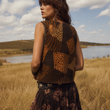 Vintage Verdi Animal Patchwork Vest