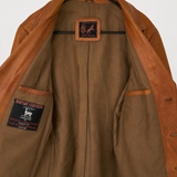 Vintage Cognac Leather Blazer-mens-unisex L/XL
