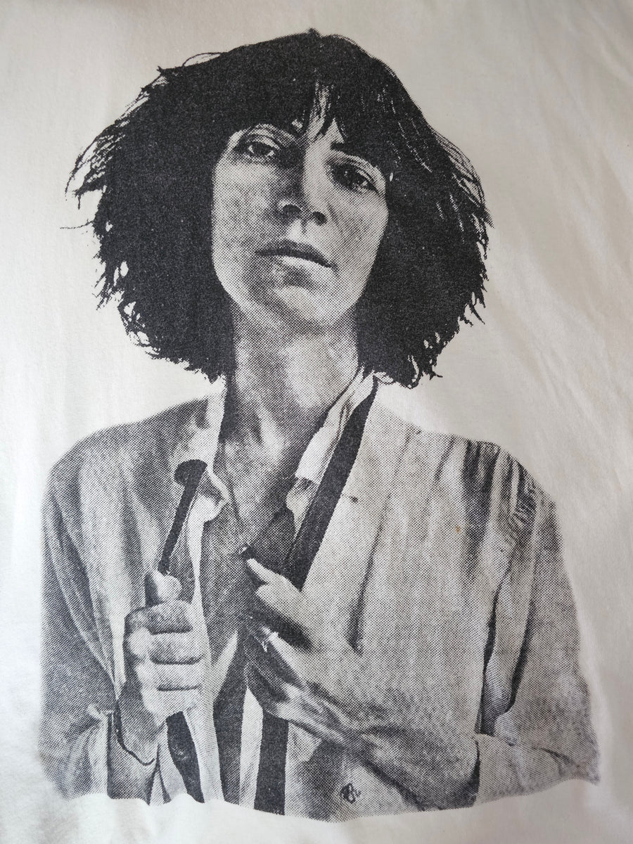 Patti Smith Vintage-Inspired Graphic Tee – White – Lectro Size L