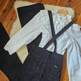 Rolla’s Eastcoast Flare Cord Overalls – Black (Size 26 / AU 8)