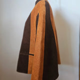 vintage 70s suede leather Poncho S/M