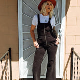 Rolla’s Eastcoast Flare Cord Overalls – Black (Size 26 / AU 8)