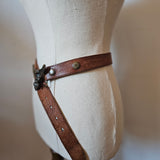 Vintage Harley-Davidson Eagle Buckle Leather Belt