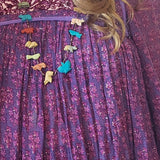 Vintage Indian Cotton Dress – Purple & Mauve Boho Beauty small size 8 small 10