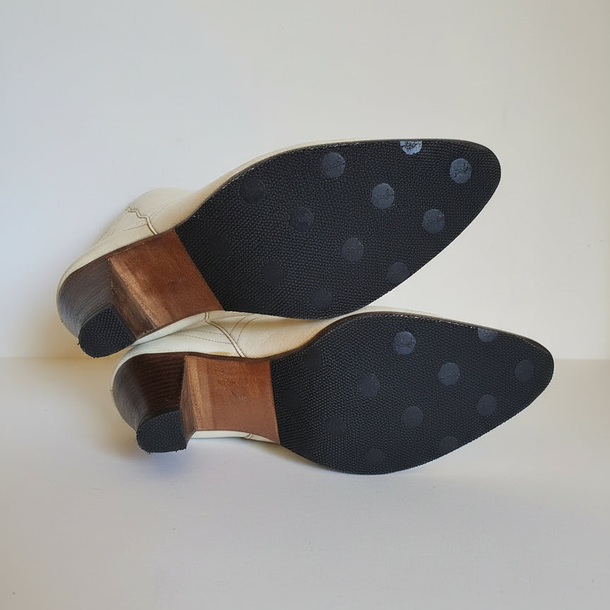 Close-up of a worn shoe sole with a pattern on a textured surface