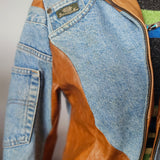 Vintage Vera Pelle Leather &amp; Denim Jacket | Size M