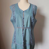 Blue Denim Crochet Vest 10-12