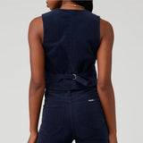 ROLLAS Womens Dallas Cord Vest Navy Blue 12/L