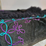 Vintage Black Purple & Tourquoise Penny Lane Coat M/L 12/14