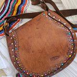 1970s Hand-Tooled Leather Bag – Hand Painted