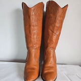 Vintage Tan Leather Western Boots – Size 6.5 (fits 6.5–7)