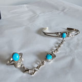 Vintage Navajo Sterling Silver & Turquoise Slave Bracelet – RB Sterling