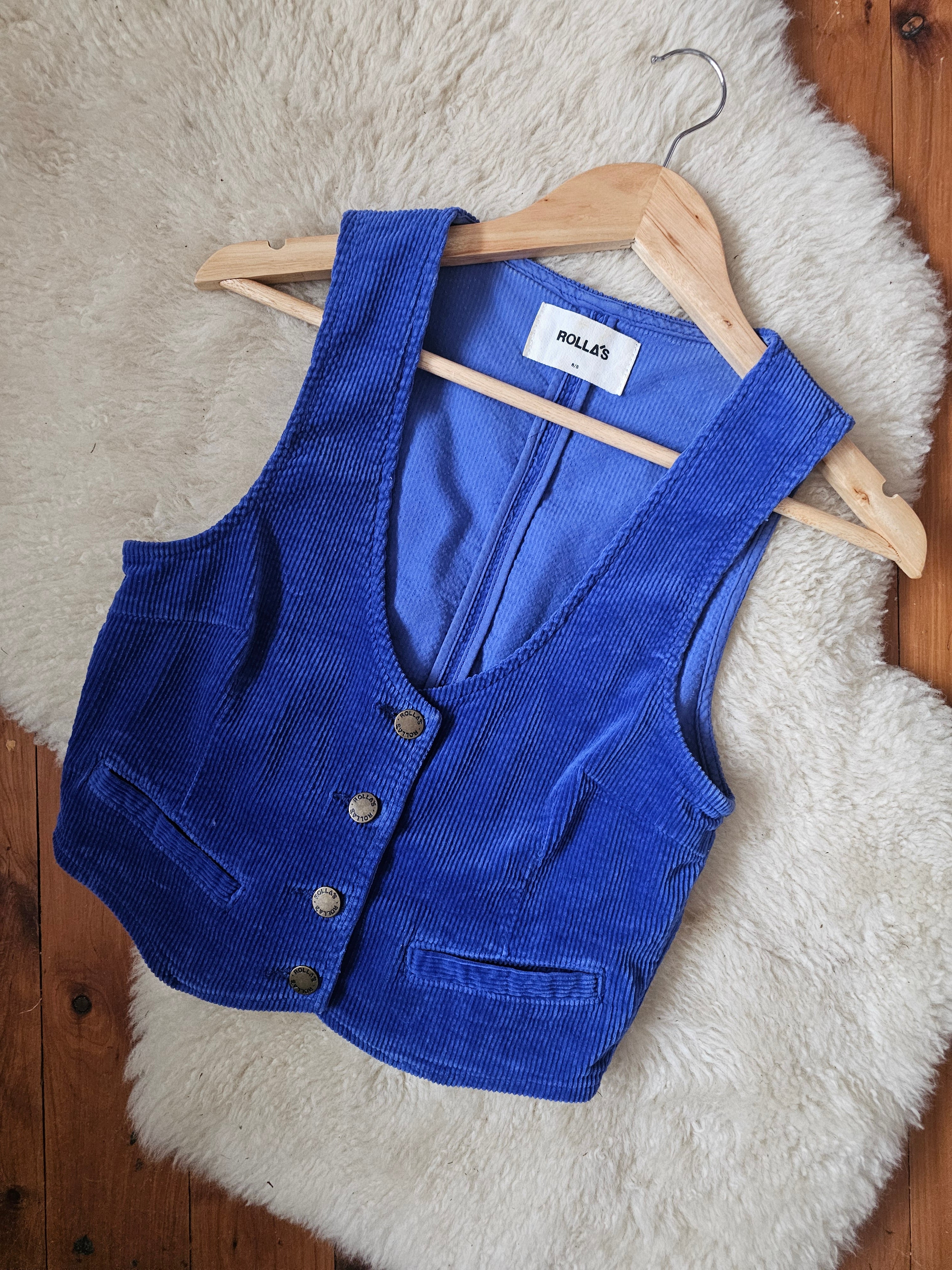 Rolla’s Phoebe Tonkin x Rolla’s Dallas Vest –Electric Blue size S/8