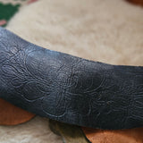 Solid Brass Buckle Tooled Leather Belt – Size S