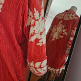 Chasing Unicorns Velvet Mini Dress — Ember Red XS rrp $690