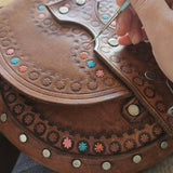 1970s Hand-Tooled Leather Bag – Hand Painted