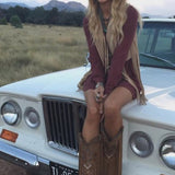 Corral Fringe Cowgirl Boots – Size 12 (Brand New in Box) missing a few tassels.