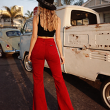 Rollas Eastcoast cord flares red 26/8