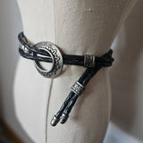 vintage mexican braided leather belt – xl