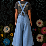 Vintage 70s Sam Young Denim Pinafore Overalls s/xs