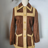 1970s Pioneer Wear Two-Tone Suede Jacket – Size 8