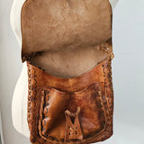 Vintage Tooled Leather Shoulder Bag