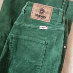 Wrangler Hi Bells Cord Flared Jeans – Basil Green SIZE 9