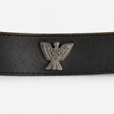Vintage Black Leather Western Belt