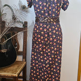 Vintage 1970s Mark Warren Floral Cotton Dress – AU Size 10