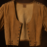 Vintage Genuine Suede Lace-Up Top